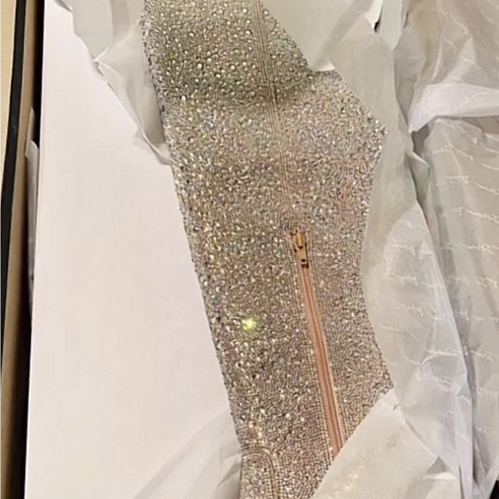 Betsy Johnson Rhinestone Tall Boots. New in box - Size 10 but fit my size 9.